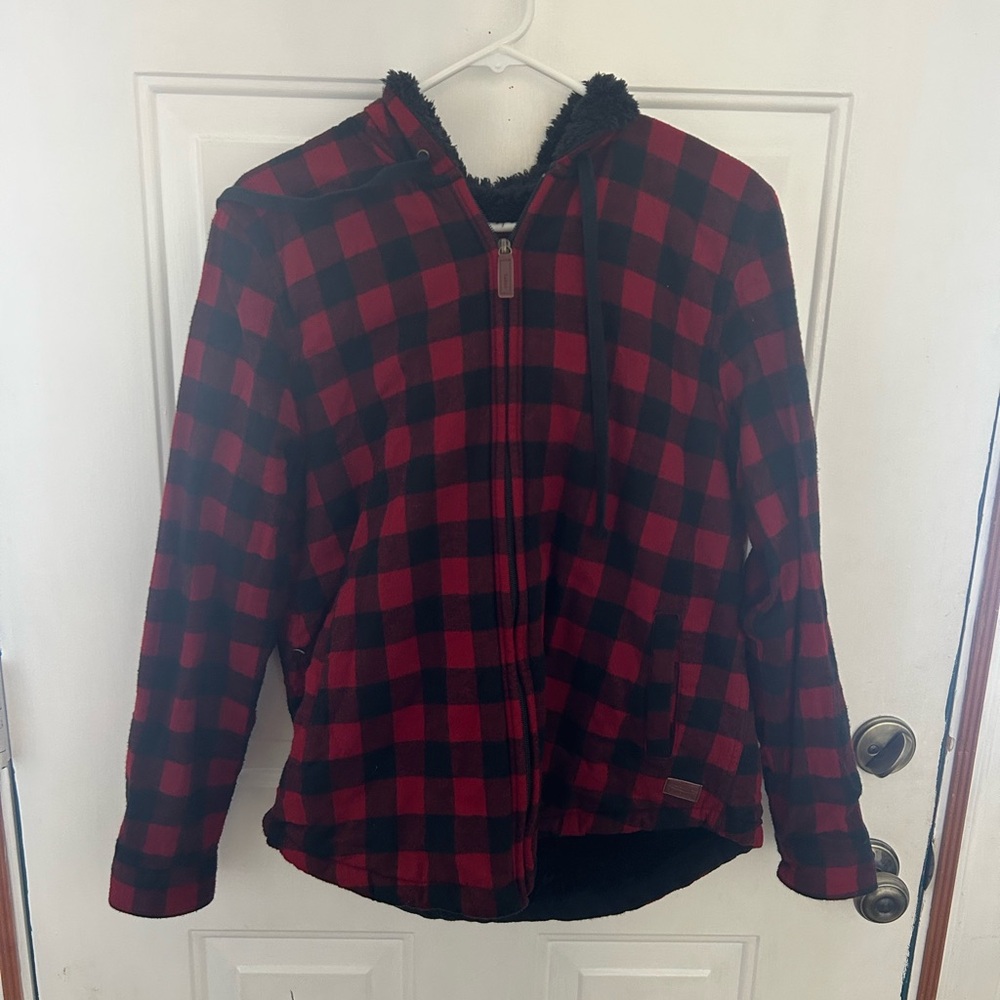 L.L Bean Buffalo Plaid Hooded Jacket